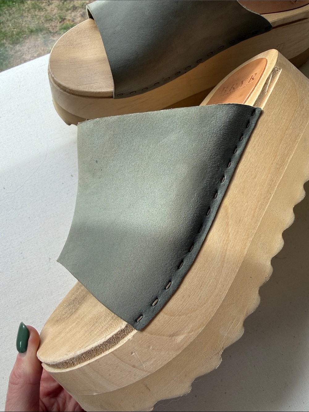 BRYR Chonk Slide Sandal in Agave size 7/37 - Picture 5 of 9